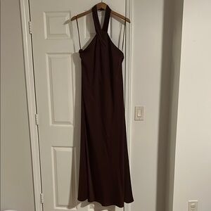BHLDN Brown Halter Sundress Cocktail